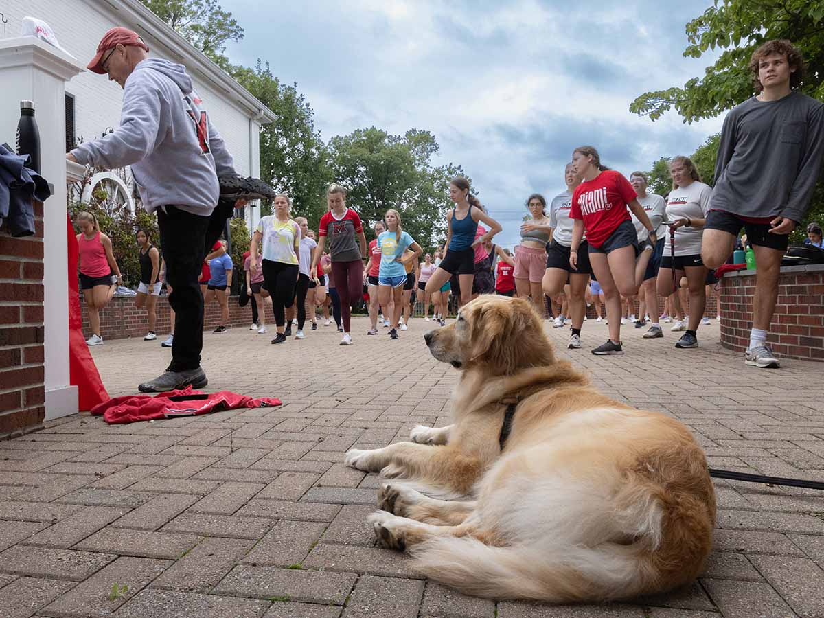 Stretching during M.O.V.E. Boot Camp